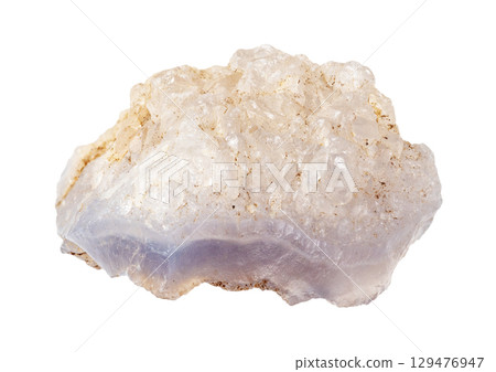 rough blue agate natural mineral cutout on white rough blue agate natural mineral cutout on white 129476947
