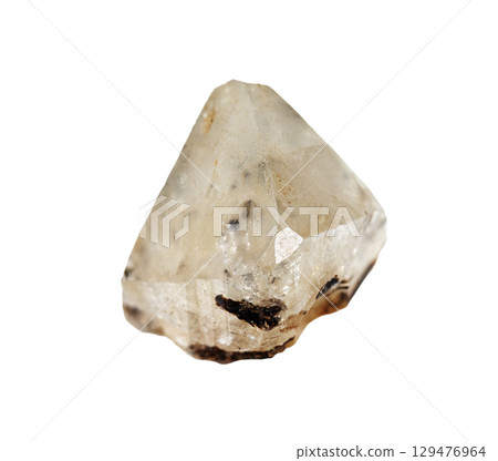 natural rough topaz crystal cutout on white 129476964