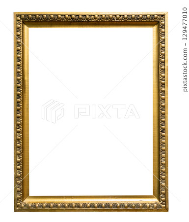 vintage vertical golden picture frame cut out 129477010