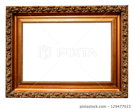 retro horizontal red gold painting frame cut out retro horizontal red gold painting frame cut out 129477015