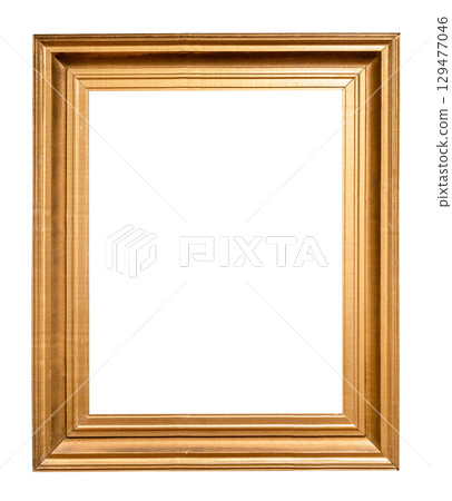simple vertical wide wooden picture frame cut out 129477046