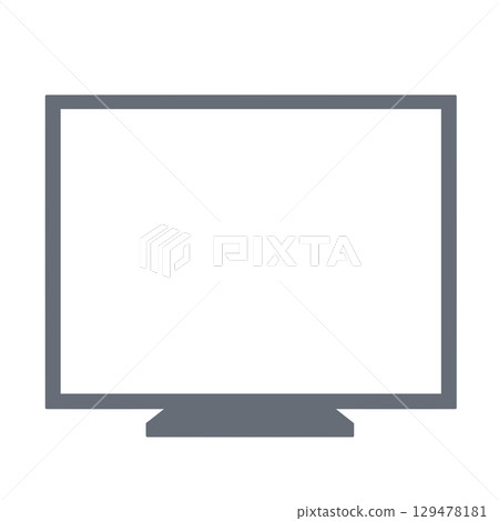 Simple TV and desktop computer illustration 129478181