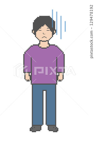 Negative male pixel art (purple clothes) Negative male pixel art (purple clothes) 129478192