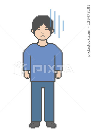 Negative male pixel art (blue clothes) Negative male pixel art (blue clothes) 129478193