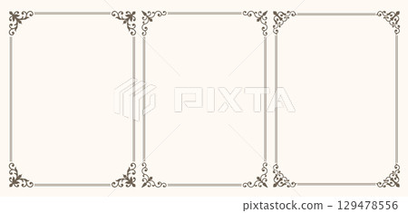 Set of frames in vintage style Set of frames in vintage style 129478556