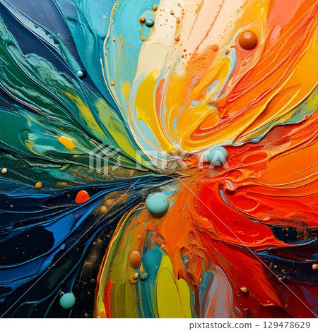 AI 3D Paint Colorful Background 1 129478629