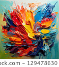 AI 3D Paint Colorful Background 1 129478630