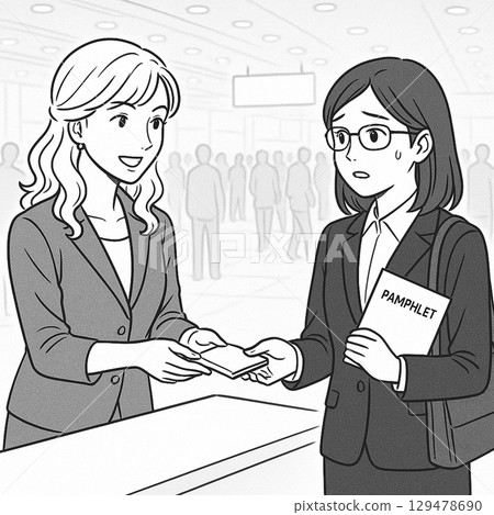 接待場景插圖 生成式人工智慧 129478690