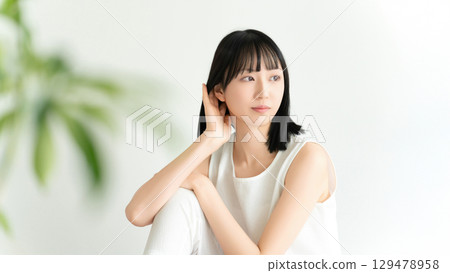 Beauty image of a young Japanese woman 129478958