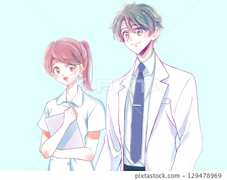 Nurses and doctors side by side Nurses and doctors side by side 129478969