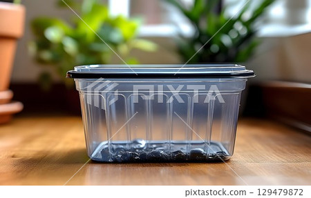 Preparing Seeds for Sprouting in a Clear Plastic Container Indoors Preparing Seeds for Sprouting in a Clear Plastic Container Indoors 129479872