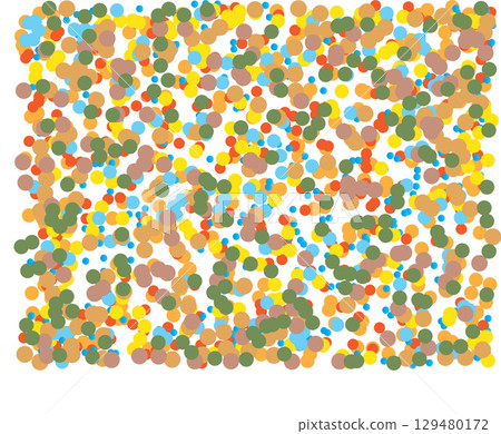 Colorful Abstract Dotted Pattern With Multiple Circular Shapes. 129480172