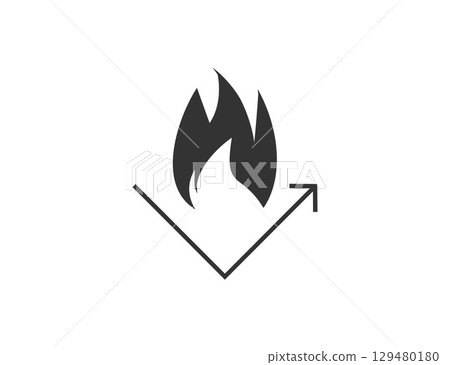 No fire allowed, fireproof icon. Vector illustration. No fire allowed, fireproof icon. Vector illustration. 129480180