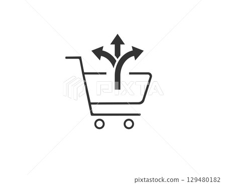Cross sell icon. Vector illustration. 129480182