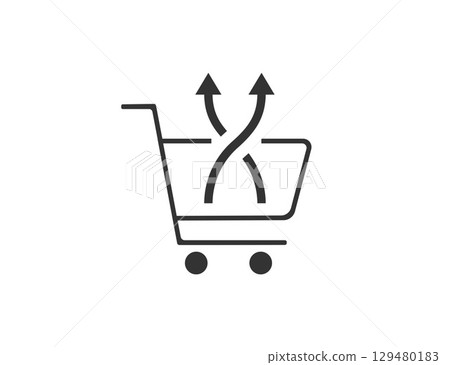 Cross sell icon. Vector illustration. 129480183