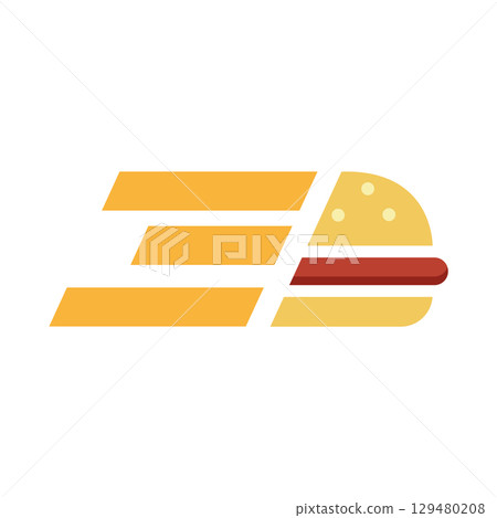 Burger fast food logo. Vector 129480208