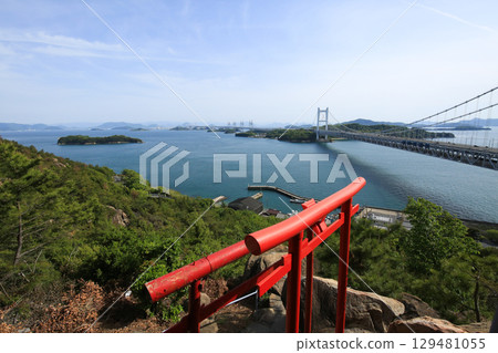 從穴場稻荷神社看到的下津瀨戶橋 129481055