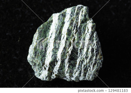 sample of chrysotile serpentine mineral on black sample of chrysotile serpentine mineral on black 129481183