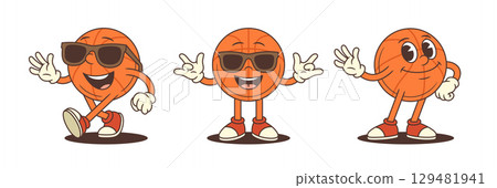 Energetic Basketball Mascot With Peace Sign Sunglasses And Celebration Pose Vector Illustration Energetic Basketball Mascot With Peace Sign Sunglasses And Celebration Pose Vector Illustration 129481941