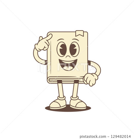 Funny childish book cartoon character smart idea vector illustration Funny childish book cartoon character smart idea vector illustration 129482014