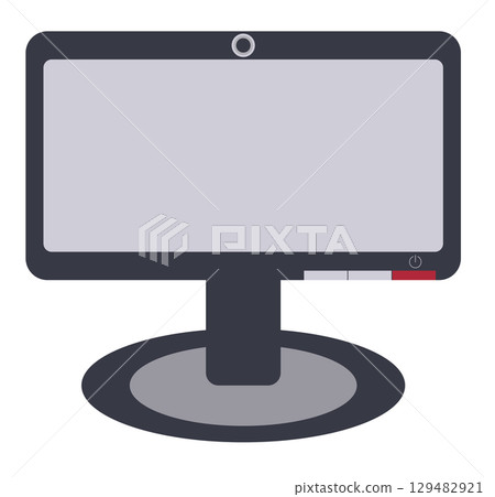 Computer monitor. Modern technology. Vector illustration. 129482921