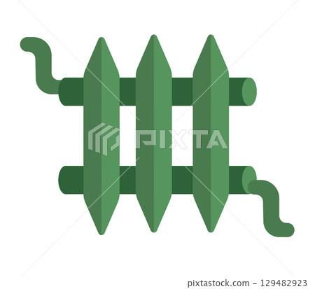 Room radiator of steam heating. Vector illustration. 129482923