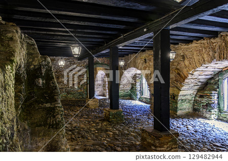 Interior of an antique slave quarters Interior of an antique slave quarters 129482944
