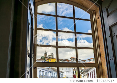 Ouro Preto seen through the window 129482947