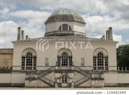 Architectural splendour of Chiswick House is a Neo-Palladian architecture. 129482949