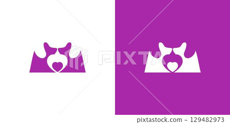 Unique and fun dog lover logo design Unique and fun dog lover logo design 129482973