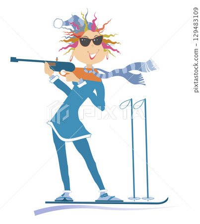 skier, skiing, woman 129483109