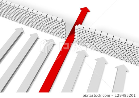 3D obstacle concept 3D obstacle concept 129483201