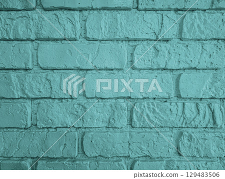 Blue Brick Wall Texture with Rugged Surface for Construction Blue Brick Wall Texture with Rugged Surface for Construction 129483506
