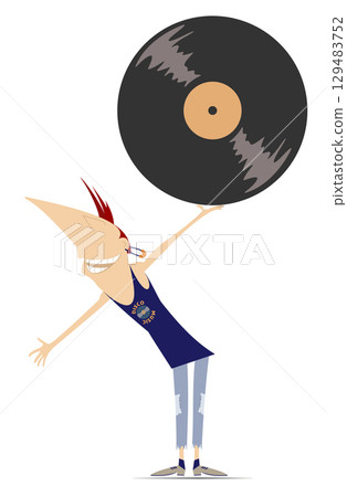 dj, man, vector 129483752