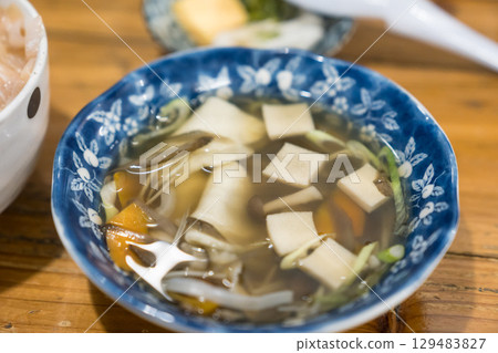 Hachinohe's local dish, rice cracker soup 129483827