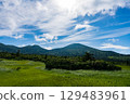 A hiking trail on Mt. Hakkoda in Aomori on a clear summer day 129483961