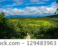 A hiking trail on Mt. Hakkoda in Aomori on a clear summer day 129483963