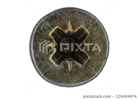 Old Phillips screw macro close up Old Phillips screw macro close up 129484474