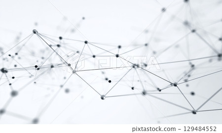由白色和灰色線條和點組成的抽象網絡 由白色和灰色線條和點組成的抽象網絡 129484552