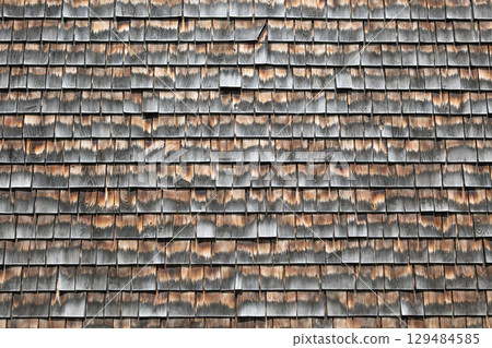 Weathered Cedar Shingle Wall Background Texture Rustic Wooden Siding Pattern Weathered Cedar Shingle Wall Background Texture Rustic Wooden Siding Pattern 129484585