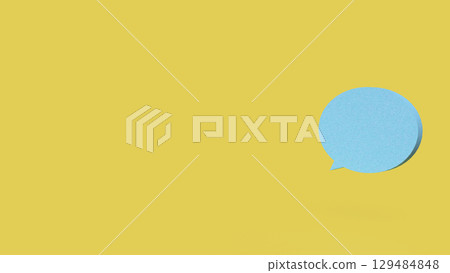 The Blue Balloon text on yellow Background 3d Rendering. The Blue Balloon text on yellow Background 3d Rendering. 129484848