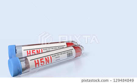 The Blood Tube for avian influenza or bird flu concept 3d Rendering. The Blood Tube for avian influenza or bird flu concept 3d Rendering. 129484849