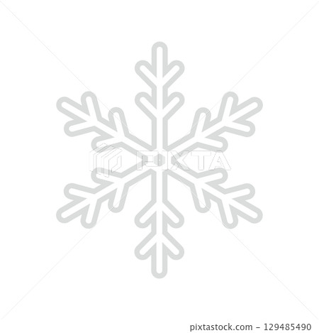 簡單的雪花插圖（彩色） 129485490