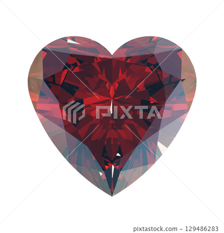 Heart-shaped cut ruby 1 129486283