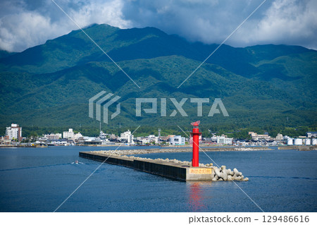 Sado Island, Ryotsu Port Townscape and Okesa Lighthouse Sado Island, Ryotsu Port Townscape and Okesa Lighthouse 129486616