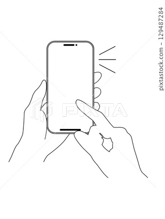 手操作智能手機 129487284