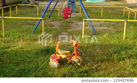 Colorful tricycle Colorful tricycle 129487696