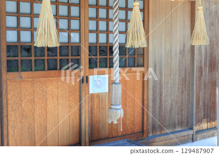 Yamanoue Sumiyoshi Shrine on a clear day Yamanoue Sumiyoshi Shrine on a clear day 129487907