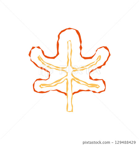 Decorative flower outline sketch. Vector Decorative flower outline sketch. Vector 129488429