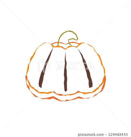 Pumpkin outline sketch design. Vector Pumpkin outline sketch design. Vector 129488435